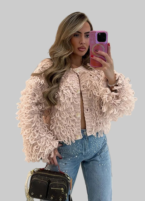 Stijlvolle Dames Wintercoat – O-Neck Single-Breasted Streetwear 2024